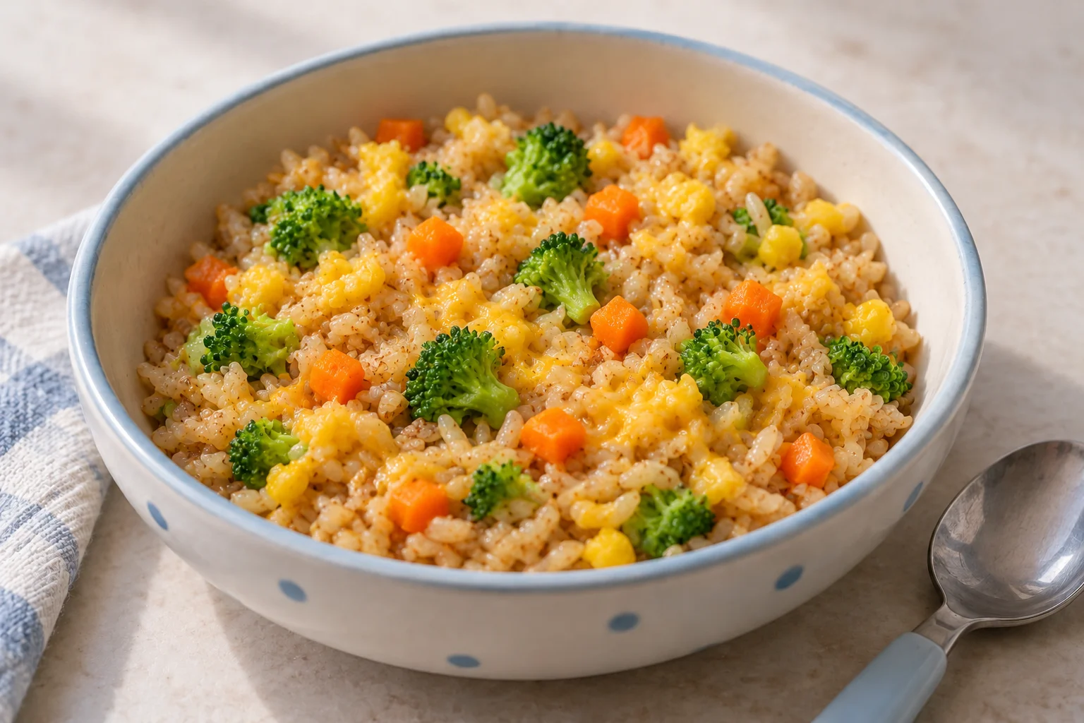 AI-generated illustration of build-your-own rice & vegetable gardens; not a photograph of a kitchen-tested dish
