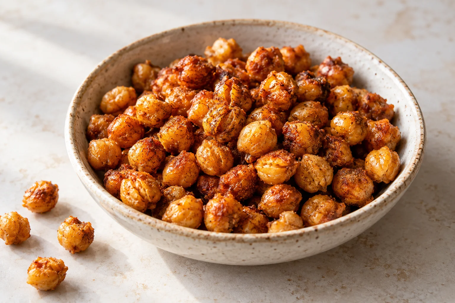 AI-generated illustration of cumin & paprika roasted chickpeas; not a photograph of a kitchen-tested dish